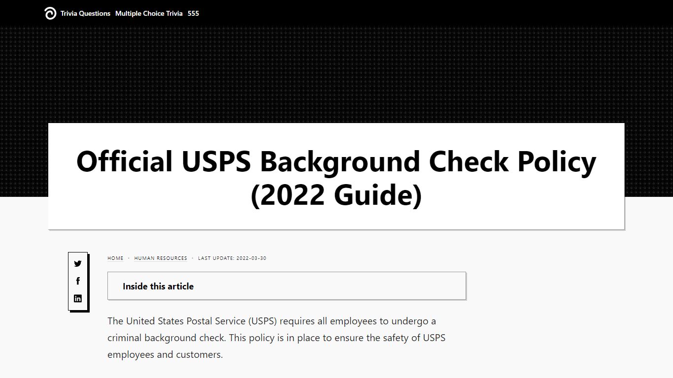 Official USPS Background Check Policy (2022 Guide) - Algrim